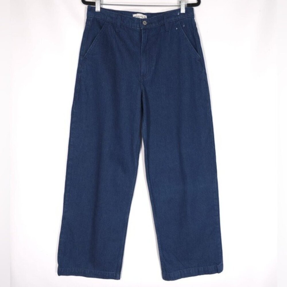 NWOT Abercrombie & Fitch Mid Rise‎ Wide Leg Straight Jeans Relaxed 29/8R